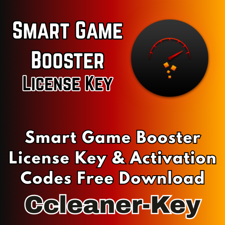 Smart Game Booster License Key & Activation Codes Free Download